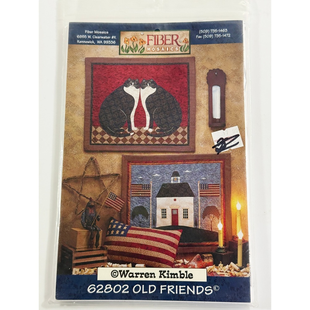 Fiber Mosaics Quilt Pattern Unisex OS Multicolor Warren Kimble 62802 Old Friends